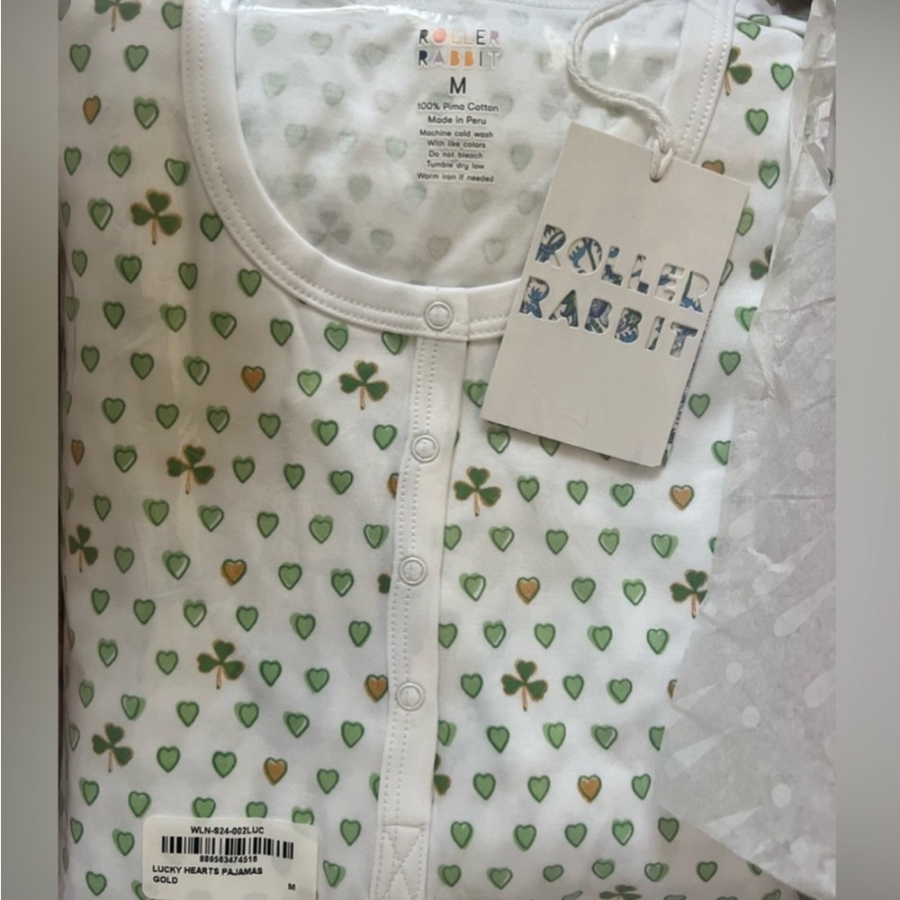 Roller Rabbit Lucky Hearts Shamrock St Patrick’s Day Pajamas - Exclusive